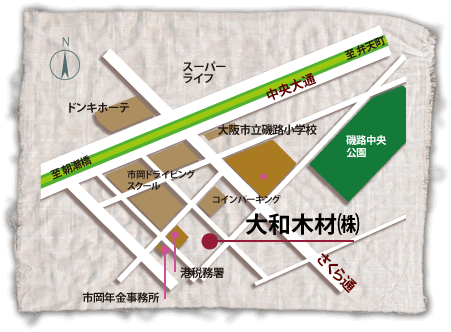 大和木材　アクセスマップ(地図)